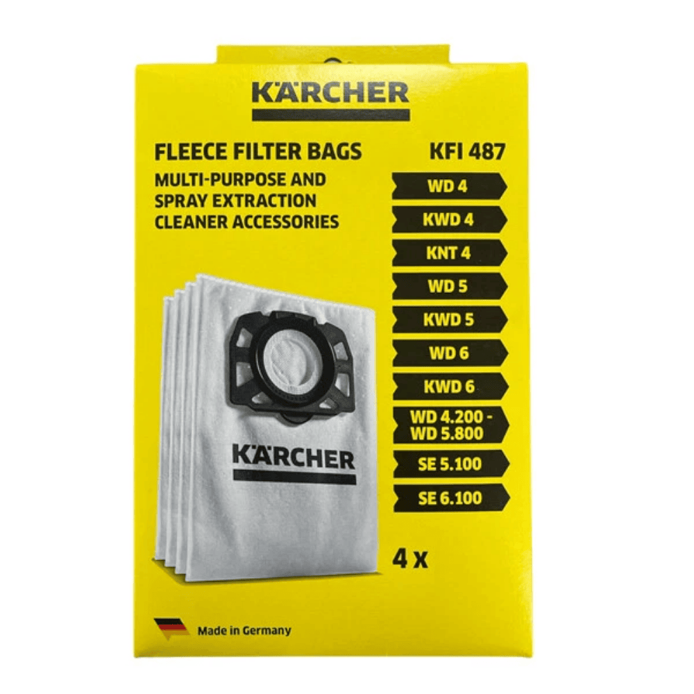 Karcher 2.863-006.0 Yün Filtre Torbası – 4'lü ( WD4-WD5-WD6)
